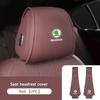 2pcs Car Headrest Cover Auto Head Headrest Cushion Neck Pillow Case For Skoda SUPERB RAPID KAROQ FABIA YETI Octavia KAMIQ KODIAQ