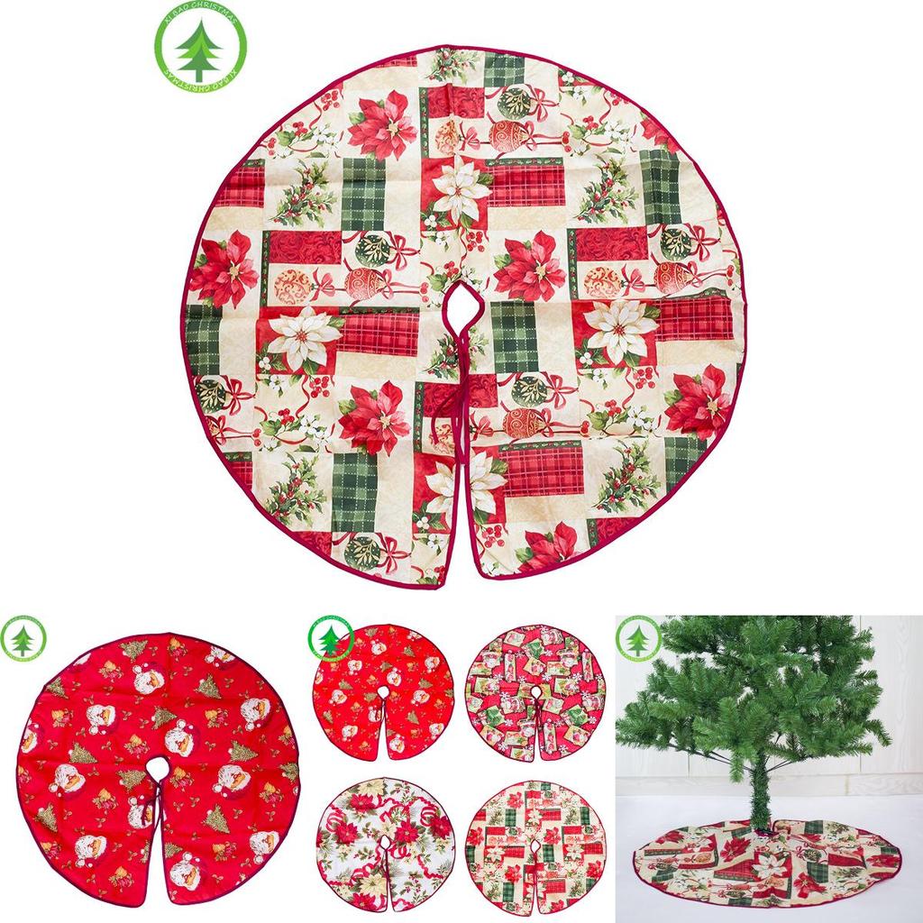Snowman Santa Christmas Tree Skirt Decoration For Xmas Holiday Supplies Festival