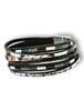 Men' braided bracelet with silver cross. Magnetic clasp. 23cm
