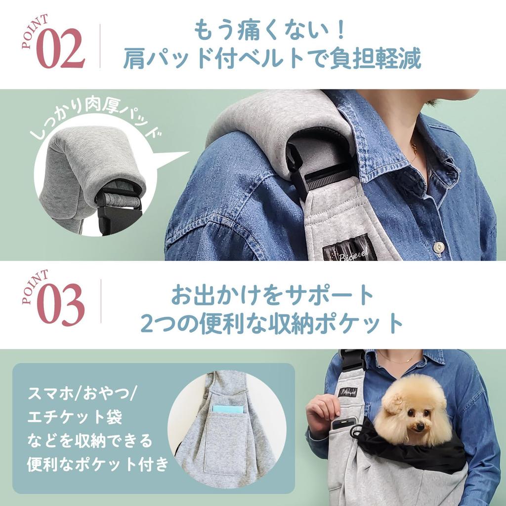 Bicieeel Dog Pet Carrier with Reinforced for Cats and Small with Adjustable Thick Shoulder Pads for Adjustable 2 Carrier Kyary Pamyu Sling, Base,
