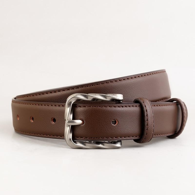 

Ladies Leather Belt With Classic Pin Buckle For Casual And Office Wear
