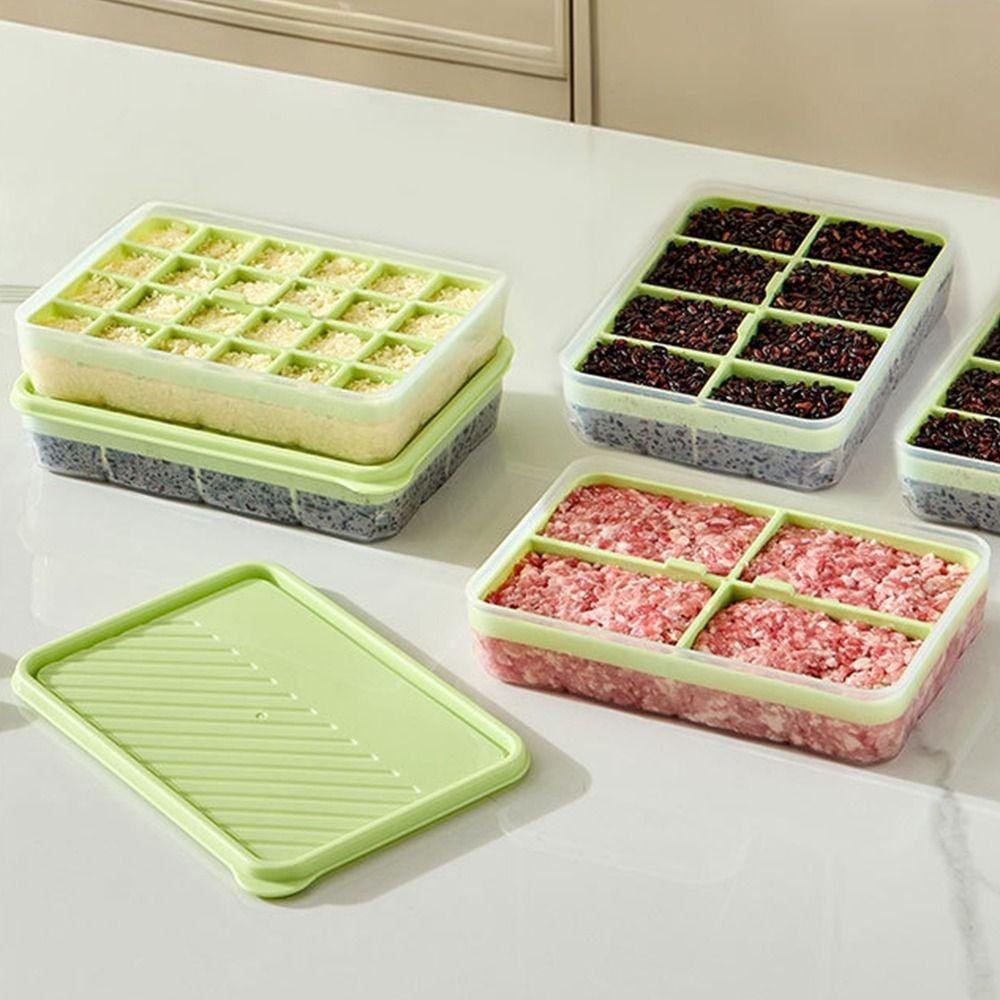 Detachable Food Storage Box 4/8/24 Grids Fresh Keeping Container Ice Cube Molds Food Fresh Keeping