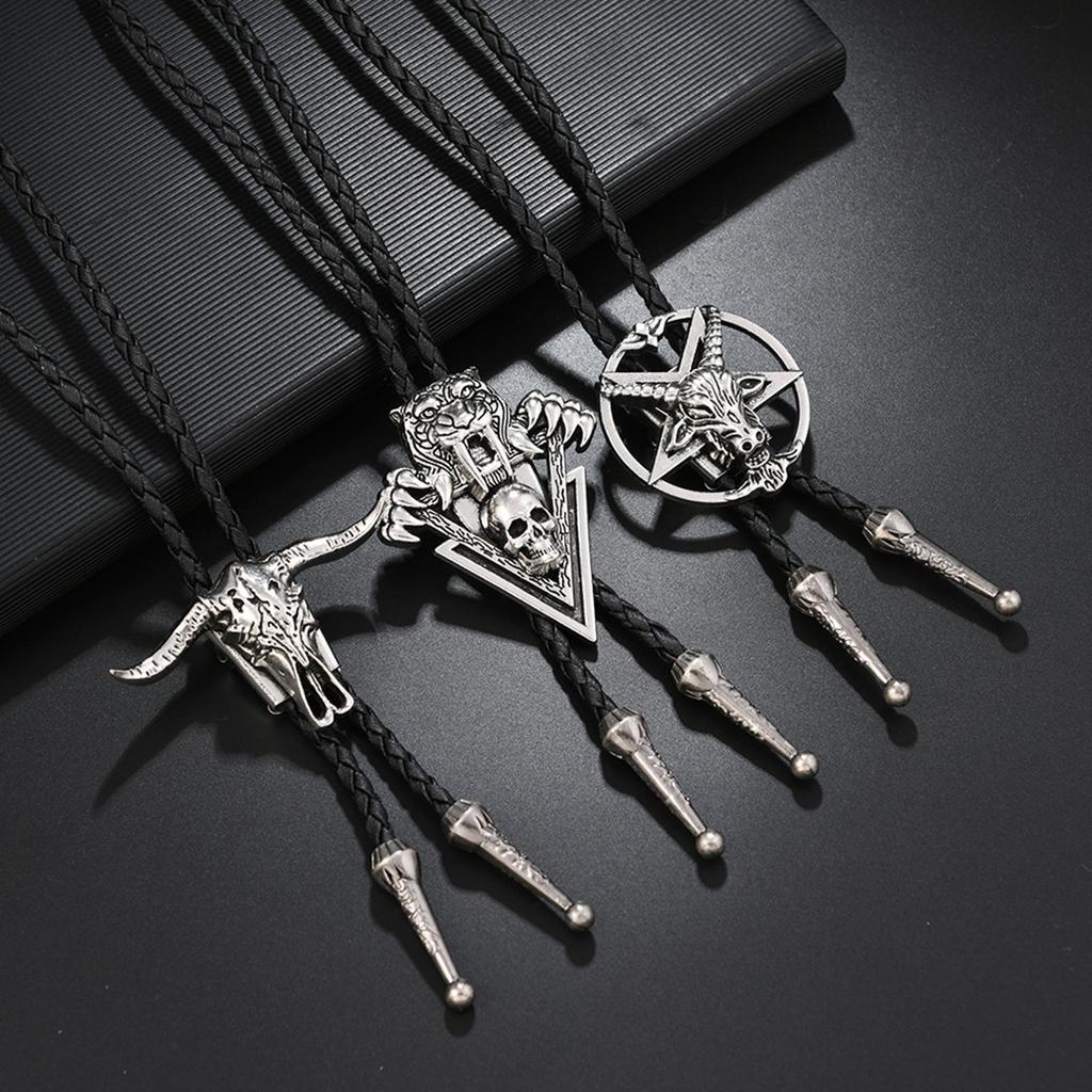 Vintage Western Cowboy Bolo Tie Horse Necktie Punk Lariat Necklace Costume Accessory Bolo Tie Western