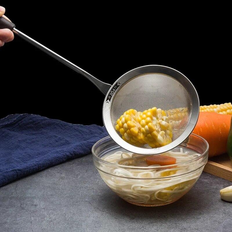 Multi-functional Filter Spoon Hot Pot Filter Soup Skimmer Spoon Mesh Percolator Strainer Fat Oil Skim Grease Foam Kitchen Tools
