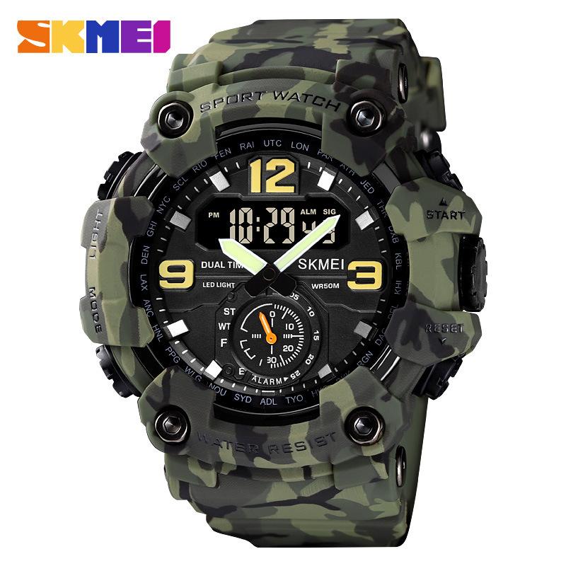 Skmei 1637 Newest Digital Sport Watch Dual Time Analog Digital Wrist Watches 50m Waterproof Wristwatch
