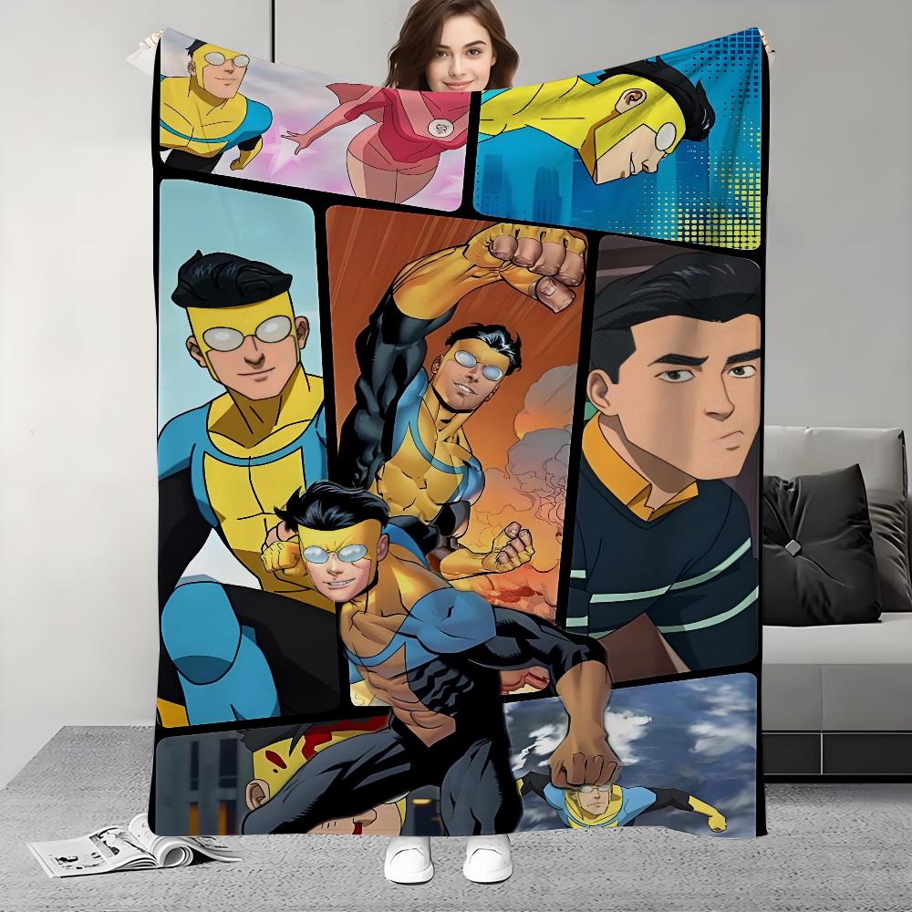 I-lnvincible S-Season 2 Cartoon Blanket Design Lightweight  For Dorms, Naps, Living Room, Office,Sofa,All-Season