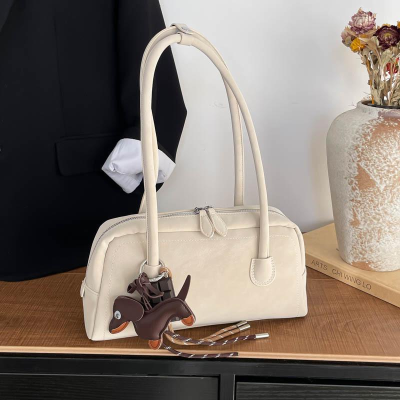 Borsa a spalla retrò piccola, Borsa a tracolla singola, Grande capacità per il pendolarismo, Borsa a sacco Boston