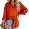 GMXIA Women's Fashion Casual Summer Leopard Print Long Sleeve POLO Neck Blouses & Shirts