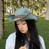 Ethnic Style Retro Embroidery Big Eaves Mountaineering Hat Women's Spring and Summer Outdoor Hiking Shading Show Face Small Fashion Fisherman Hat