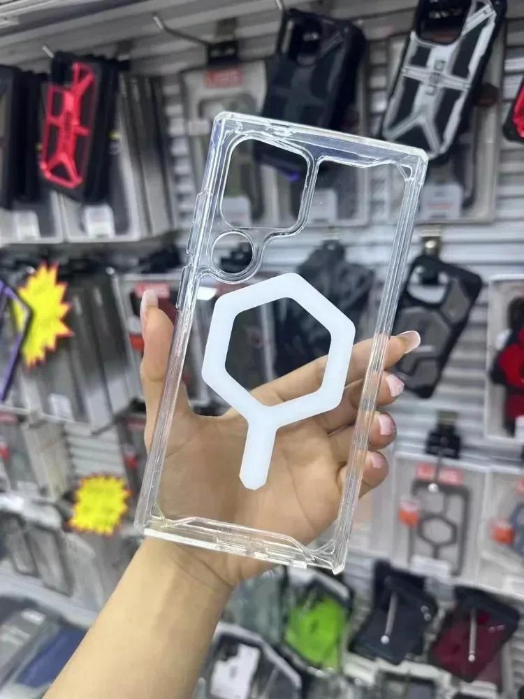 Scratch-Resistant Tough Rugged Case UA for Samsung Galaxy S25 Ultra Plus 5G Magnetic Military-Grade Protection Transparent Cover