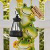 Unique Gift Solar Powered Frogs Garden Lanterns Resins Sculpture Waterproof Ornament For Outdoor Lawn Yard Home Decors