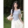 Women's Faux Two-Piece Short Sleeve T-Shirt