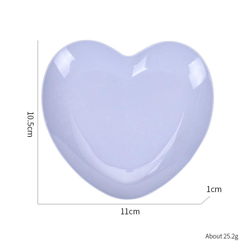 Heart-Shaped Stainless Steel Jewelry and Nail Art Storage Tray