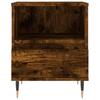 Nightstand Smoked Oak Finish 40 x 35 x 50 cm Engineered Wood