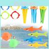 Colorful Underwater Toy Set For Kids Diving Toy With Seaweed, Octopus, Fish, And Shark Pool Fun Characters)