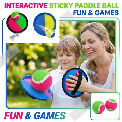 Sticky Ball Toys, Sticky Target Rackets, Indoor And Outdoor Parent-child Interactive Sports, Throwing And Catching Balls, Suction Cup Balls