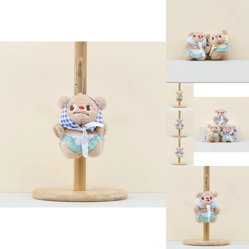 Charming Plush Bear Doll Keychain With Short Fur Material Ideal For Kids And Adults