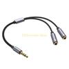 B03C Headphones Mic Splitter Headsets Splitter Mic Y Adapters Cord Headphones Splitter Cable Headsets To PC 0.25m/9.84inch