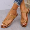 Sandali Estivi Eleganti a Punta Tonda Sexy Piatte Casual, Pratici e Best Seller Comodi Scarpe da Donna
