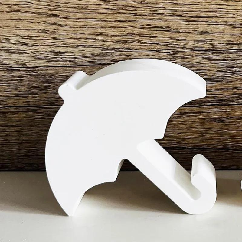 Handmade Small Umbrella Silicone Mold Scented Plaster Car Aromatherapy Molds Candle DIY Cement Plaster Epoxy Resin Mold