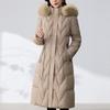 Fashion Woman Long Parkas Winter Coats Hooded Faux Fur Collar Thick Warm Overcoat Women's Jackets