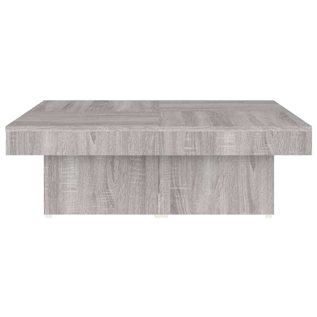 Coffee Table Gray Sonoma 90 x 90 x 28 cm Particleboard