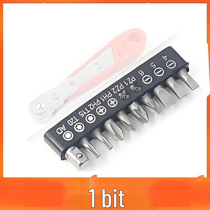 Bi-directional Right Angle Mini Hex Ratchet Wrench & Screwdriver Bit Set