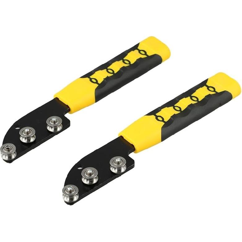 Metal Wire Straightener Tool Set Soft Wire Straightening Angle Adjuster for Jewelry Construction Electrician 2 Pack Yellow(2PCS)