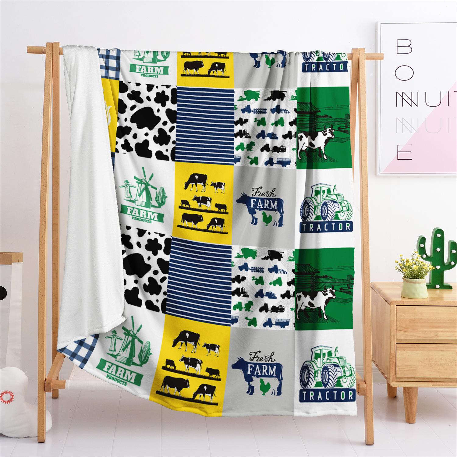 

Blanket Flannel Blanket Animal Cow Sunflower Cow 3D Digital Printing Blanket Cover Blanket 120X90cm