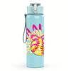 1PC Colorful Softball Bow Graffiti Art 750ml Color Plastic Water Bottle Leakproof Flip Straw Lid For Sports Office Home Use