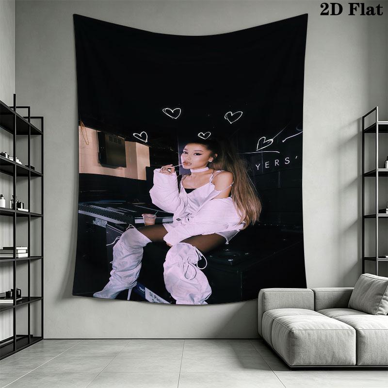 Ariana Grande Queen Wall Hanging Printed Fabric Blanket Decorative Tapestries for Bedroom Living Room Home Decor