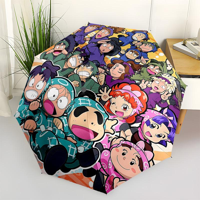 

1pc Outdoor Umbrella with Crayon Shin-chan Characters - Automatic Opening/Closing, Portable Tri-Fold Design, 8-Rib Iron Frame - Perfect Gift for