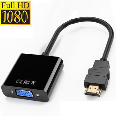 HD 1080P HDMI-compatible To VGA Adapter Digital Analog HDMI-compatible Male To Famale VGA Cable Converter For PC Laptop Tablet