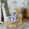 Compatible Music Flower Box: Secret Language Building Blocks, Preserved Flower Bouquet, Handmade Ornament, New Year Gift.