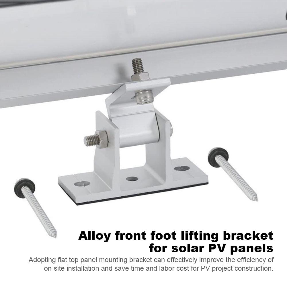 4PC/2PC Solar Panel Mounting Brackets Flat Roof Mount Holder Drill-Free Mount 15-30 Degree Angle Adjustable Solar Panel Rack Set