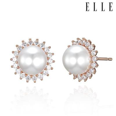[ELLE Jewelry] 14K GF Pearl Point Flower Two-Pin Earrings ELGPEE534