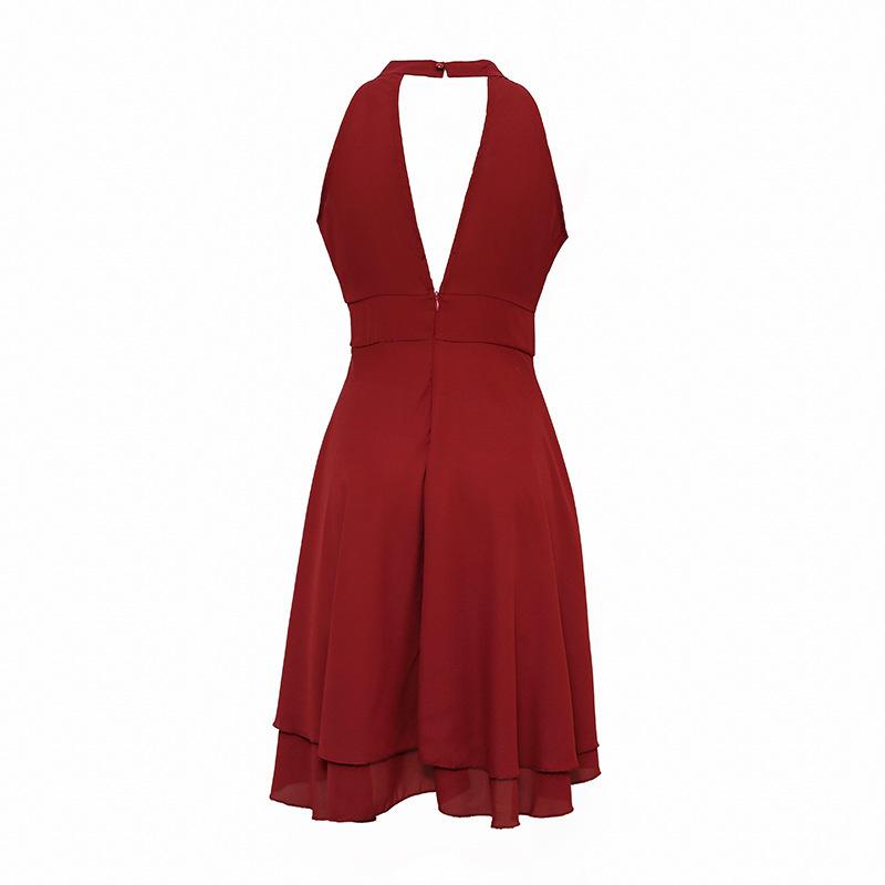 New Chiffon Midi Dress | Off-Shoulder Sleeveless W/ Ruched Waist - Solid Color Elegant Bodycon Dress for Evening & Cocktail (Slim Fit)
