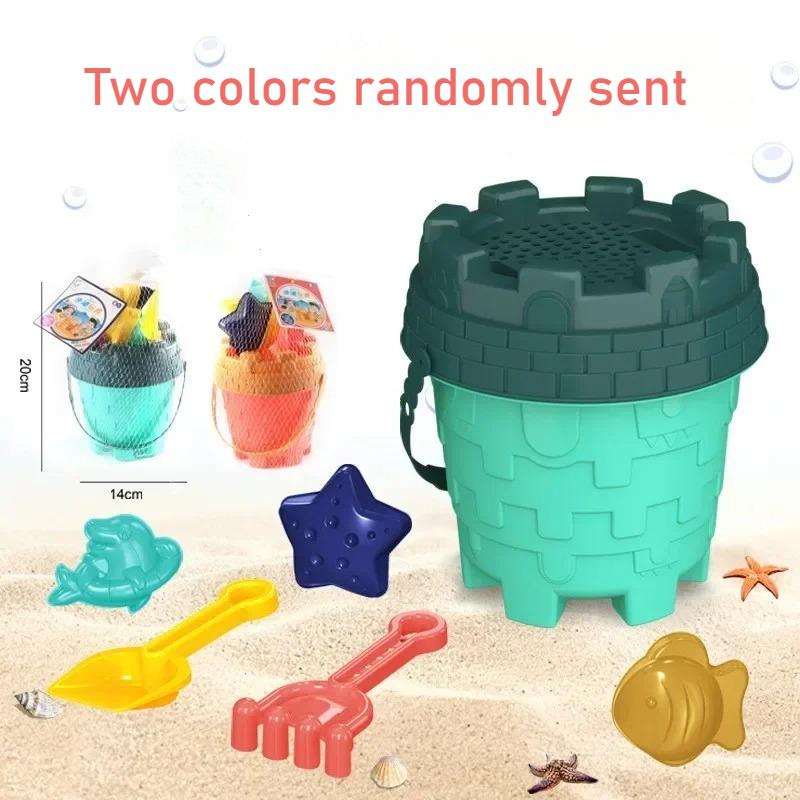Children'S Beach Toy Set Baby Playing In Water And Beach Large Sand Shovel Beach Bucket Sand Digging Tool Sand Toys Random Color