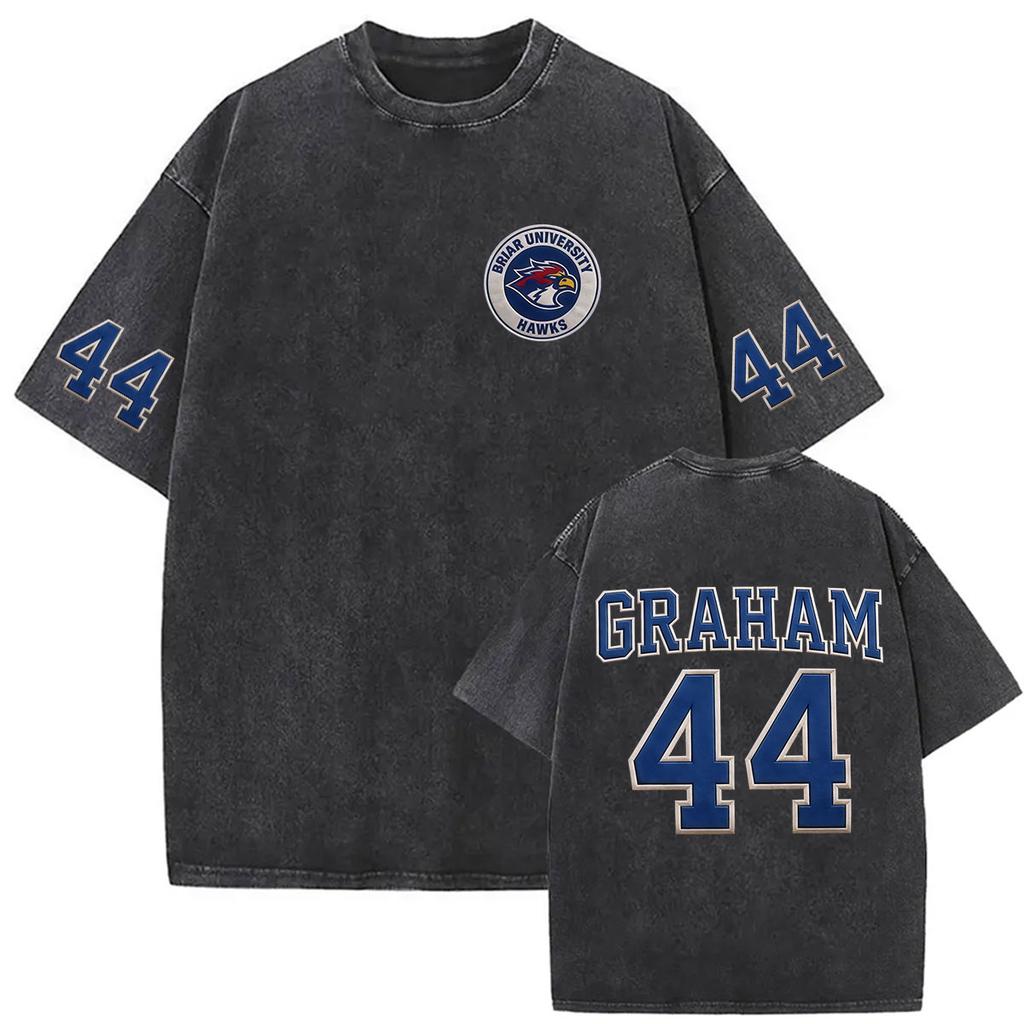 Vintage Washed Briar Hockey Gramham 44 Off Campus TV Series T Shirts Mens Summer Clothing Fashion Cotton Short Sleeve Tshirts