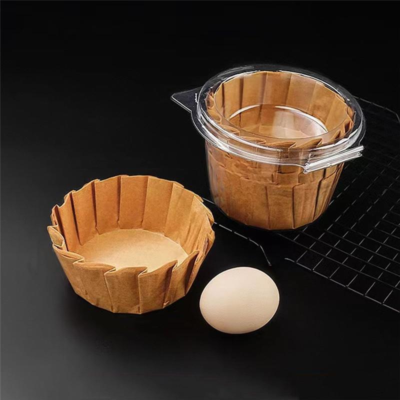

AEE2-Round Air Fryer Cake Paper Liners, 100 Pcs Non-Stick Baking Paper For Basque Cake коричневий