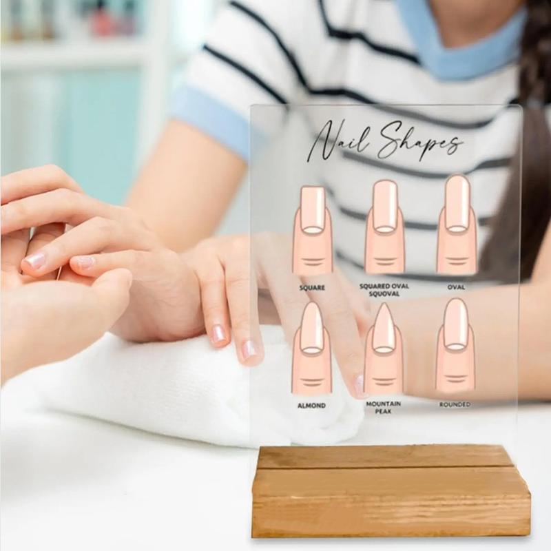 Acrylic Nail Art Signboard Nail Shape Display Rack Wearing Armor Display Board Artwork Rack Nail Display Stand Nail Salons Decor