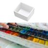 Pacote com 50 Caixas Vazias para Tinta Aquarela Portátil Vazio Meio Godet Pequeno Estojo de Armazenamento de Tinta Lata de Armazenamento de Tinta Empilhável