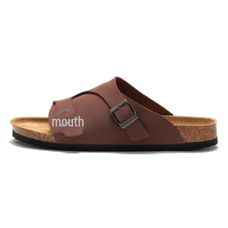 Ruizu Cork Sandals: Unisex Summer Beach Slippers for Couples and Students