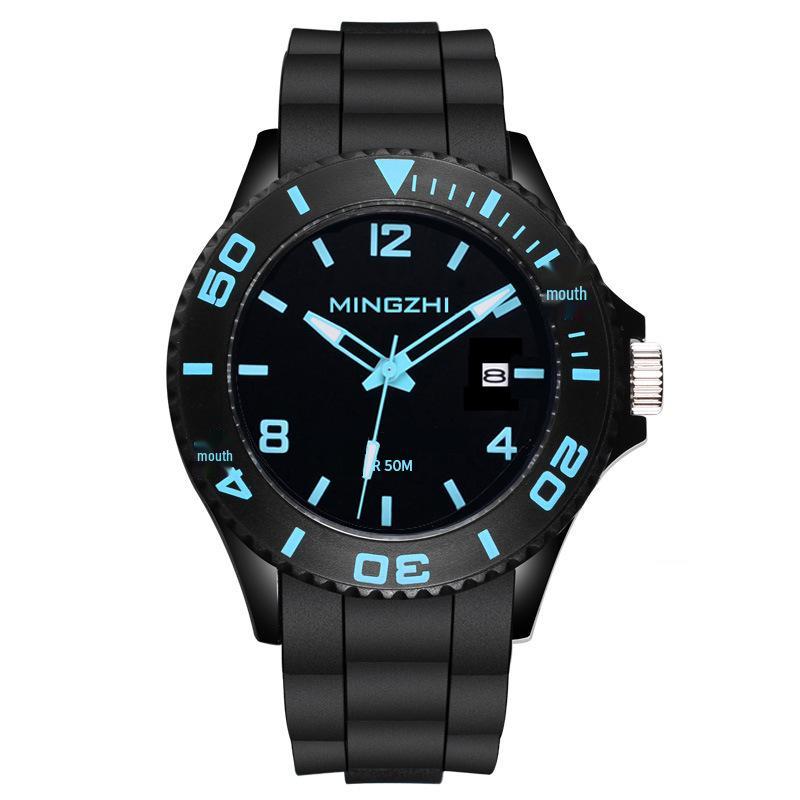 Men's Waterproof Dual Display Sports Watch with Shockproof Multifunctional Quartz