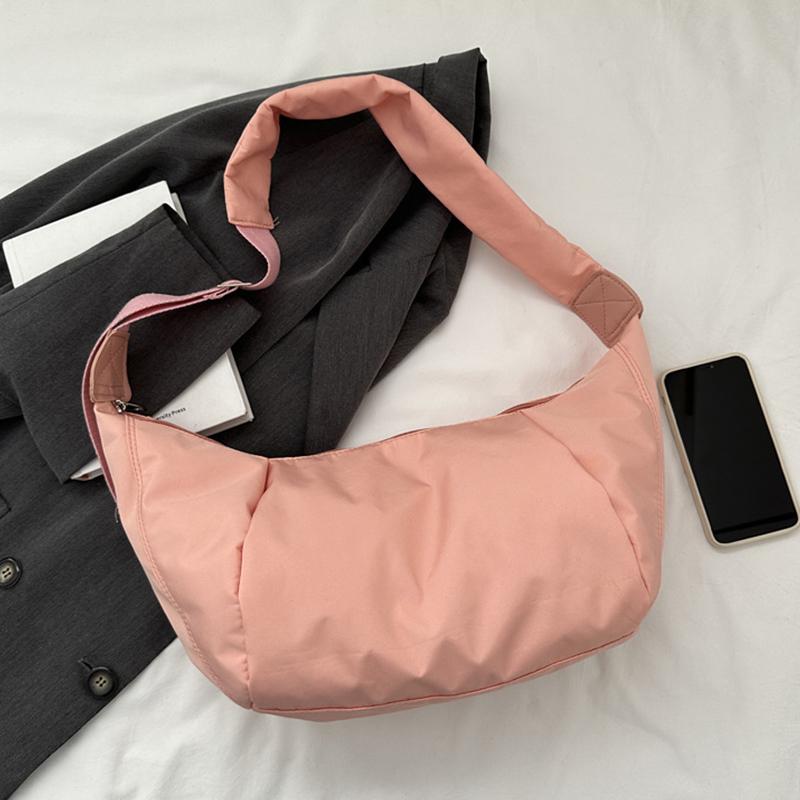 Women's Crossbody Hobo Bags Fluffy Nylon Shoulder Bag Large Capacity Casual Sport Handbags Female Travel School Messenger Bag ARI