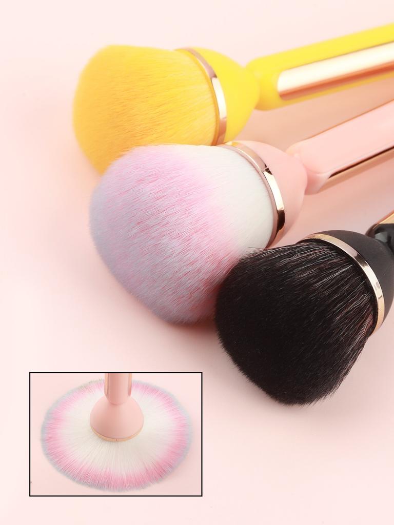 1Pcs Dust Brush,Portable Makeup Brush,Plastic Handle Makeup Brush,Powder Remover Brush Blush for Makeup