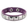 New One Row Punk Rock Studded Bracelet Square Spiked Leather Cuff Bracelet for Men Women \Wristband Bracelet