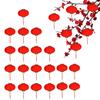 30Pcs Chinese Red Paper Lanterns String Spring Festival Decorations for Wedding Party Home Restaurant Cultural Celebration Decor
