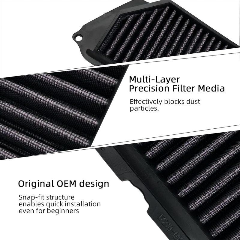 air filter, compatible with Honda CBR650R/CB650R (2019-2024), suitable for cfmoto 675ss accessories, replaces OE Motorcycle