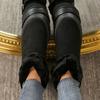 Women's Padded Lining Soft Thick Soles Heightening Home Outdoor Thickened Warm Lightweight Comfortable Stirrups Cotton Shoes Snow Boots